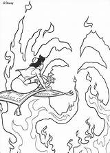 Aladdin Aladino Llamas Aladin Alfombra Abu Voladora Flammen Tappeto Sul Mezzo Fiamme Volano Magico Colorea Tus Feu Pasando Coloradisegni Diverse sketch template
