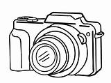 Camera Drawing Coloring Sketch Canon Clipart Easy Pages Cameras Simple Sony Photography Kids Color Cliparts Colouring Printable Digital Dibujo Clip sketch template