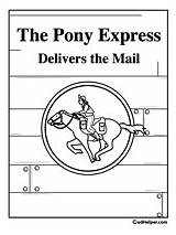 Pony Express Activities Delivers Mail Worksheets Clipart Edhelper States United Reading Printables sketch template