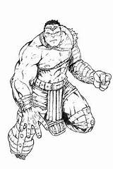 Hulk Coloring Gladiator Comic Drawing Marvel Stuff Books War sketch template