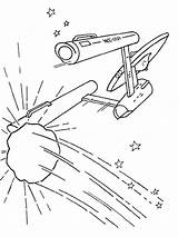 Trek Enterprise Starship Coloringhome Coloriages Coloriage Astroid Hits Ausmalbilder sketch template