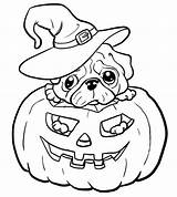 Coloring Pages Halloween Puppy Pug Dog Sheets Pumpkin Adult Kids Para Books Book Printable sketch template