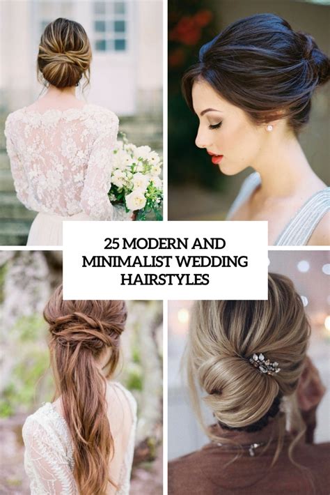 modern  minimalist wedding hairstyles weddingomania