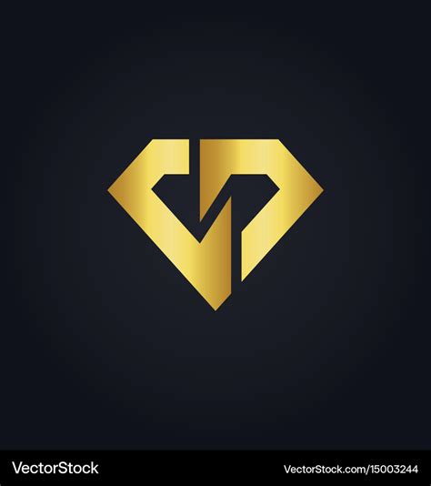 shape diamond gold logo royalty  vector image