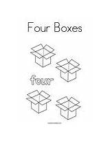 Boxes Four Coloring Change Template sketch template