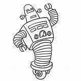 Robot Coloring sketch template