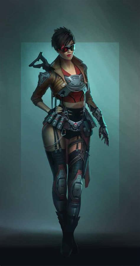 64 Badass Cyberpunk Girl Concept Art And Female Character