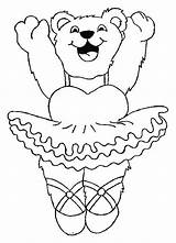 Ballet Bear Coloring Pages Female sketch template