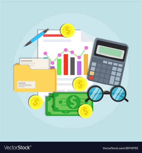 accounting concept flat design business financial vector image