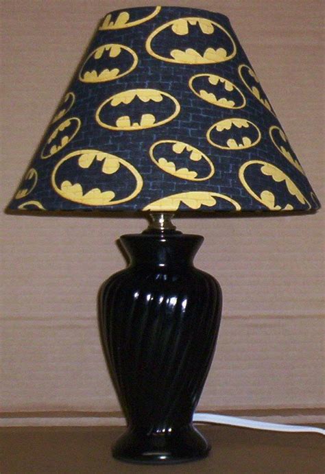 Batman Lamp And Shade Fabric Lampshade And Black Lamp Logo