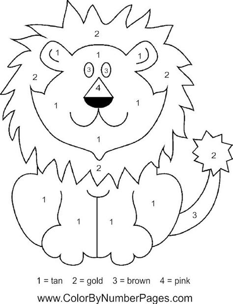 lion color  number pages lion coloring pages animal coloring pages