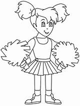 Coloring Cheerleader Pages Girl Cheer Uniform Little Learn Police Color Girls Stunt Perform Great Minnie Mouse Tocolor Getcolorings sketch template