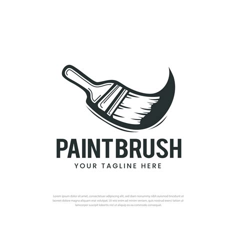 paint brush design logo paint business logo concept vector template