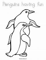 Penguins Having Fun Coloring Built California Usa sketch template