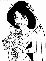 Jasmine Coloring Princess Wedding Pages Disney Designlooter 37kb Choose Board sketch template