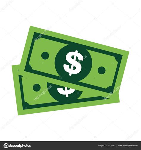 modern dollar sign vector paper money symbol isolated white background