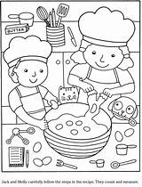 Coloring Pages Kids Colouring Sheets Food Cook Book Küche Color Publications Dover Helpers Welcome Sample Story Via Books Pizza Van sketch template