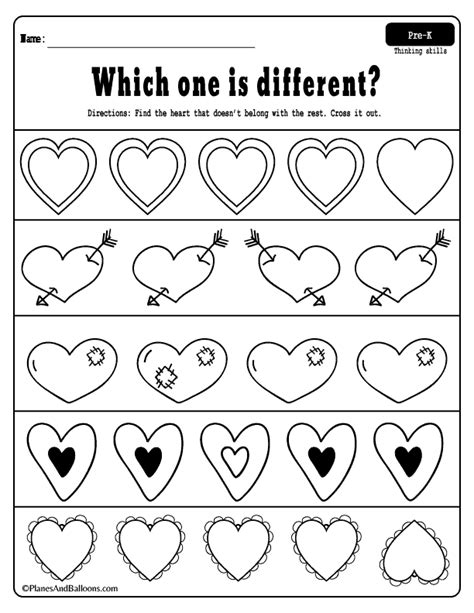fun valentines day worksheets  preschool  printable valentine