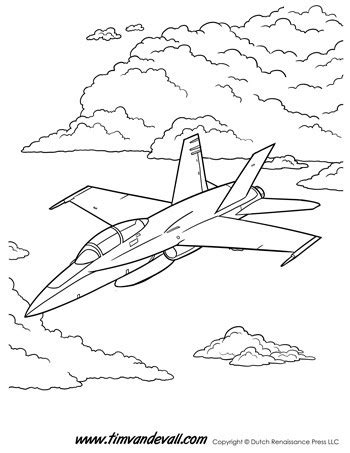 jet coloring page tims printables