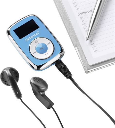 intenso  movers mp player  gb blue clip conradcom