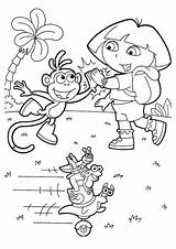 Coloring Pages Dora Explorer Colouring Printable Sheets Kids Cool sketch template