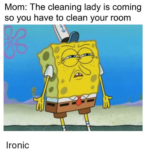 Mom The Cleaning Lady Is Coming So You Have To Clean Your