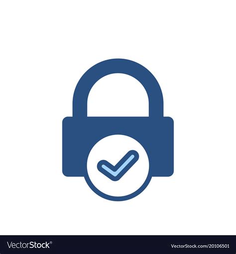 Check Lock Padlock Password Private Secure Icon Vector Image