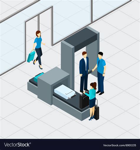 airport security check royalty  vector image