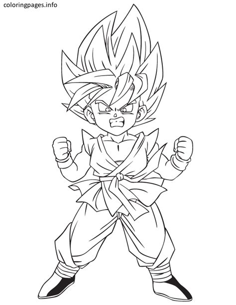 kid goku ssj coloring pages dragon ball art dragon coloring page