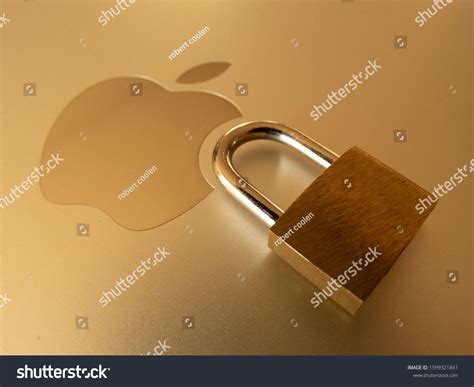 eindhoven  netherlands  december padlock  apple logo symbolises locked iphone