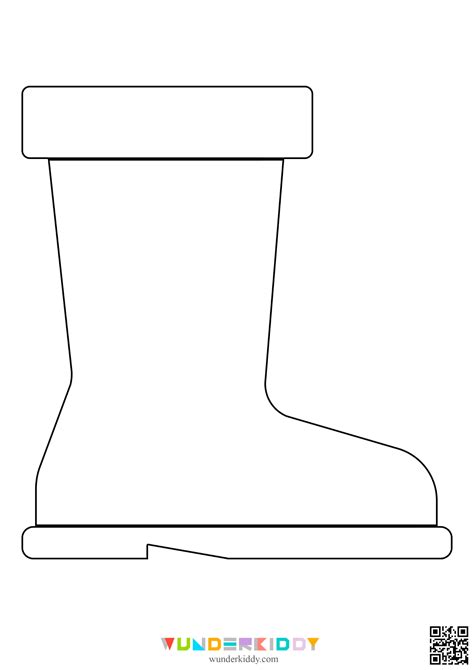 printable rain boots pattern template  craft ideas