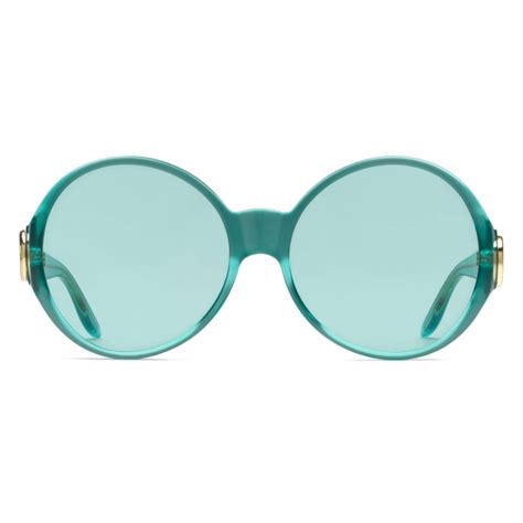 Gucci Round Sunglasses Light Blue Gucci Eyewear Avvenice