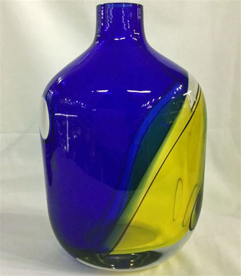 Vintage Italian Murano Art Glass Vase Signed Archimede Seguso