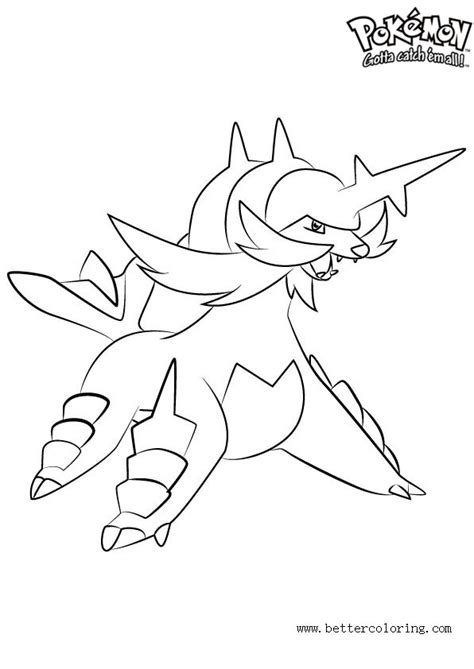 pokemon coloring pages samurott  printable coloring pages