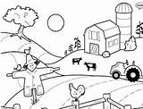 Farm Granja Colorea Bauernhof Lejos Infantiles Colorat Planse Nube Patos Ferme Everfreecoloring 775d Imagui Vacas Ovejas Gallinas Pollitos Cerdos Asnos sketch template