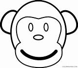 Monkey Coloring4free Coloring Pages Face Printable Related Posts sketch template