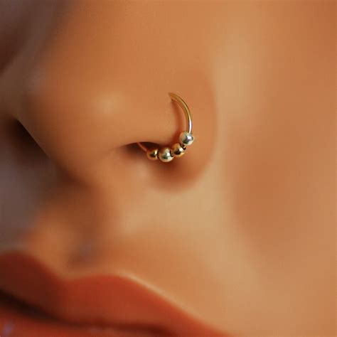 Nose Ring Nose Hoop Silver Nose Ring 24g Small Hoop Etsy