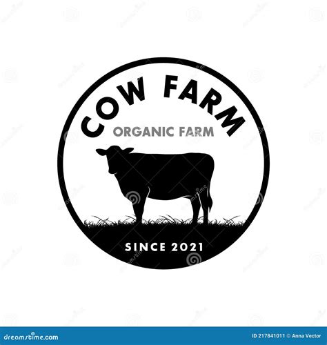 farm logo vintage cattle angus beef logo design vector stock vector illustration  food