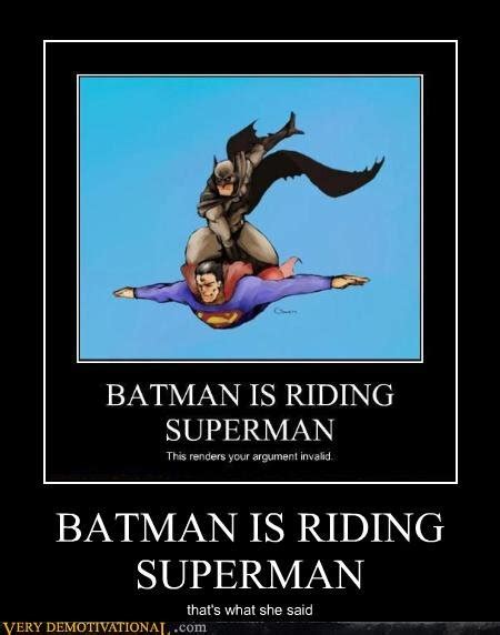 Batman Rides Superman