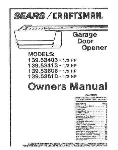 craftsman garage door opener wiring diagram