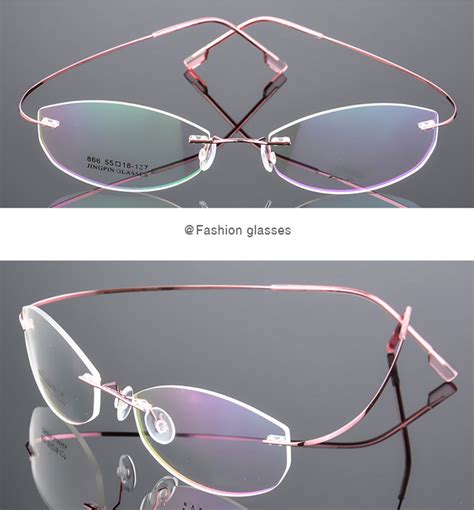 Ultralight Titanium Alloy Rimless Women S Optical Glasses Myopia