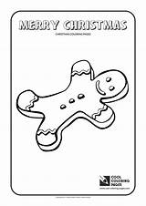 Coloring Gingerbread Man Pages Cool Print Christmas Holidays sketch template