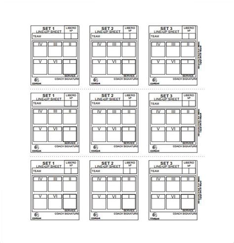 image result  blank volleyball lineup sheets printable template