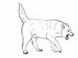 Wolf Angry Lineart Drawing Snarling Coloring Template Life Getdrawings sketch template