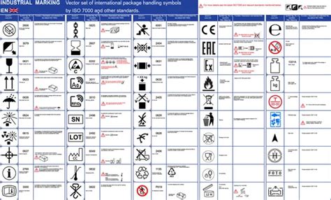industrial package marking vector set  package handling icons symbols package symbols icons