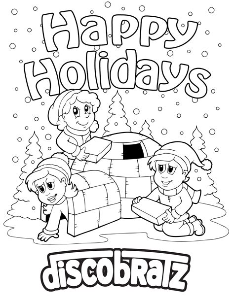 discobratz welcomes  winter weather   holiday coloring page