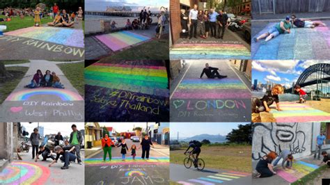 diy rainbow how australia showed its support for gay rights with chalk