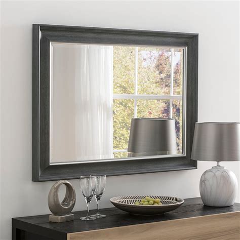 yg grey rectangle mirrormodern styled rectangular framed mirror  bedroom suitable