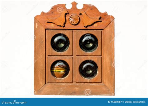 wooden window stock image image  frame building