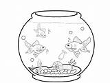 Fish Coloring Tank Pages Getcolorings Aquarium sketch template